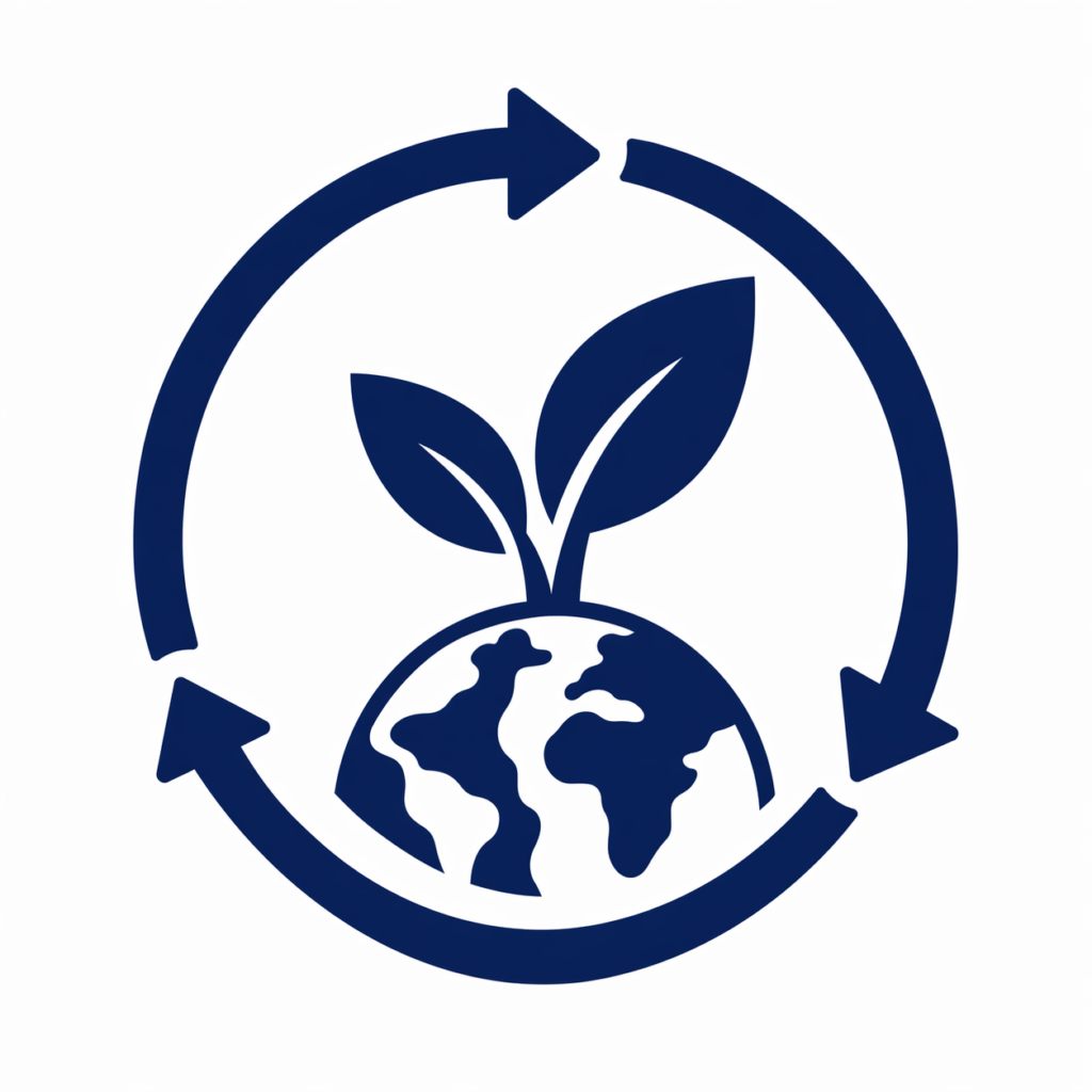 Simbolo ecologico con riciclaggio